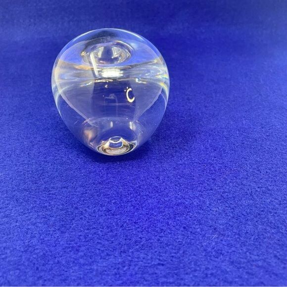 Art Glass Clear Apple Paperweight Teacher - Picture 8 of 8